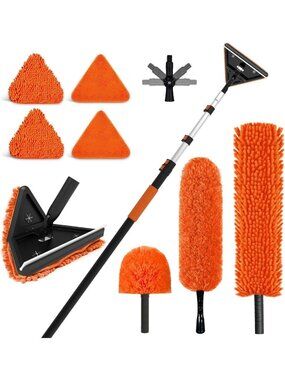 26FT Extendable Duster Cleaning Kit - Perfect for High Ceilings, Fans & Cobwebs